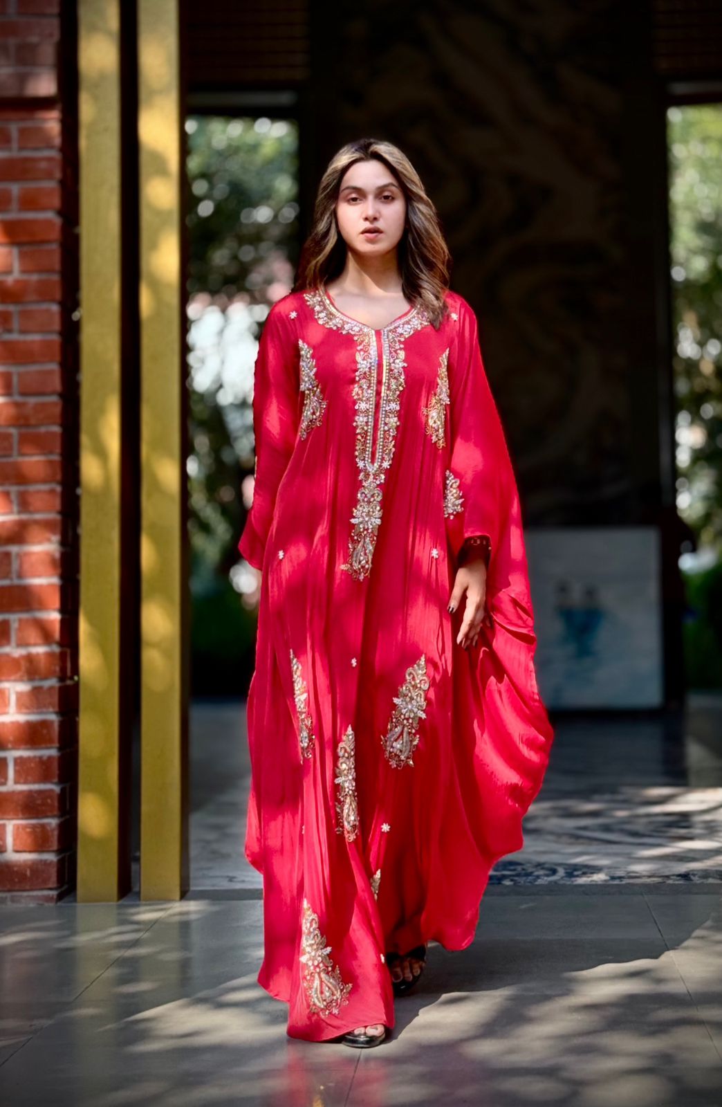 Stunning Red Gown with an elegant silhouette